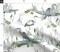 Watercolor Marsh Pond Heron Birds Nature Coastal Cattails Seaside Coast Beach Egret Large Scale House Vacation Home Traditional Blue Cottage Custom Printed Fabric by Spoonflower Various Fabrics by the Yard or Fat Quarter